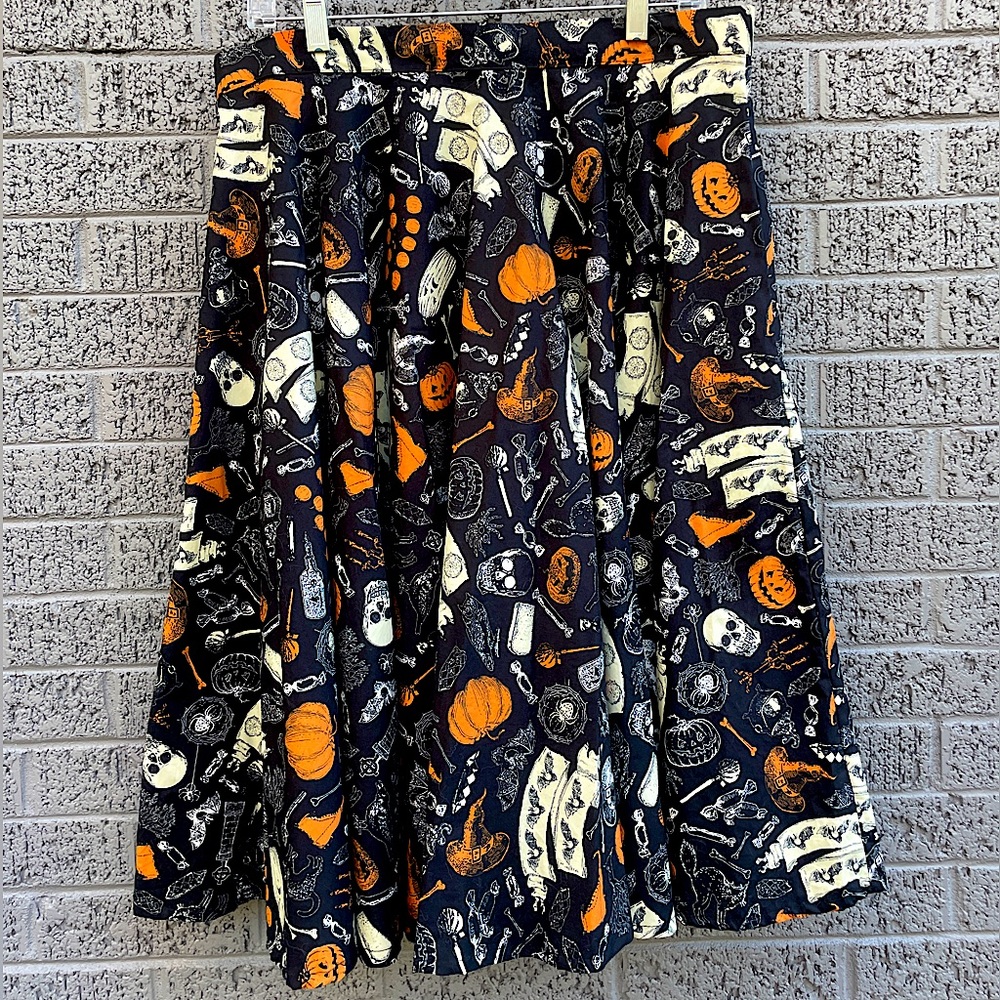 RARE: Discontinued Unique Vintage Halloween Swing Skirt XL